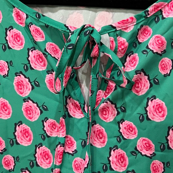 Boho Floral Puff Sleeve Tiered Maxi Dress Casual Layered Dress - Picture 13 of 14